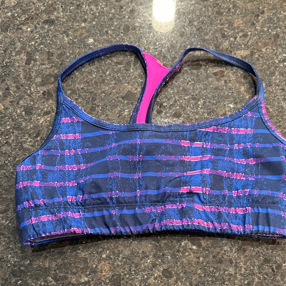 C9 by Champion Plaid Sports Bra in Blue and Pink